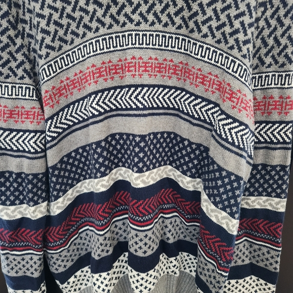 90's Tommy Hilfiger Geometric Print Pullover Shawl Collar Y2K - Picture 8 of 14